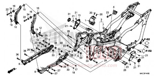 CARROSSERIE DE CHASSIS GL1800J de 2018